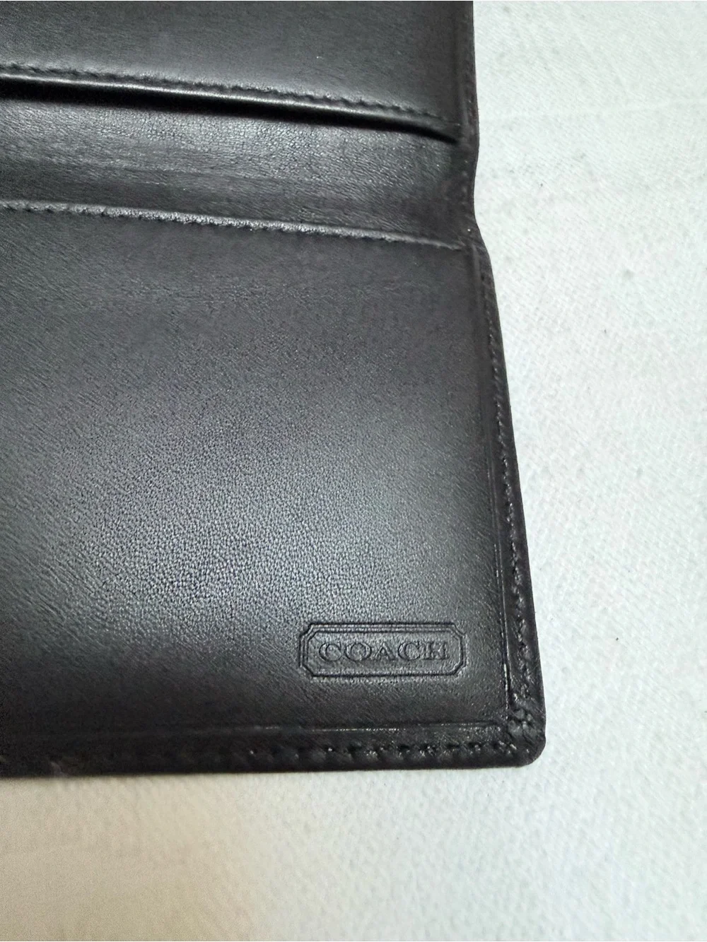 Coach Y2K Black Signature Fold-Over Continental Wallet